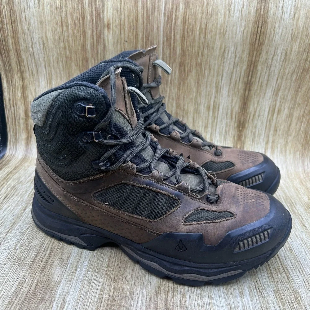 Vasque Breeze AT Mid GTX Hiking Boots Men's Size 10.5W Brown Leather Vibram 7038